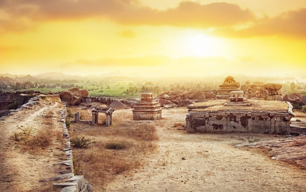 Hemakuta Hill Sunset Point Ancient Ruins Hampi, Karnataka, India