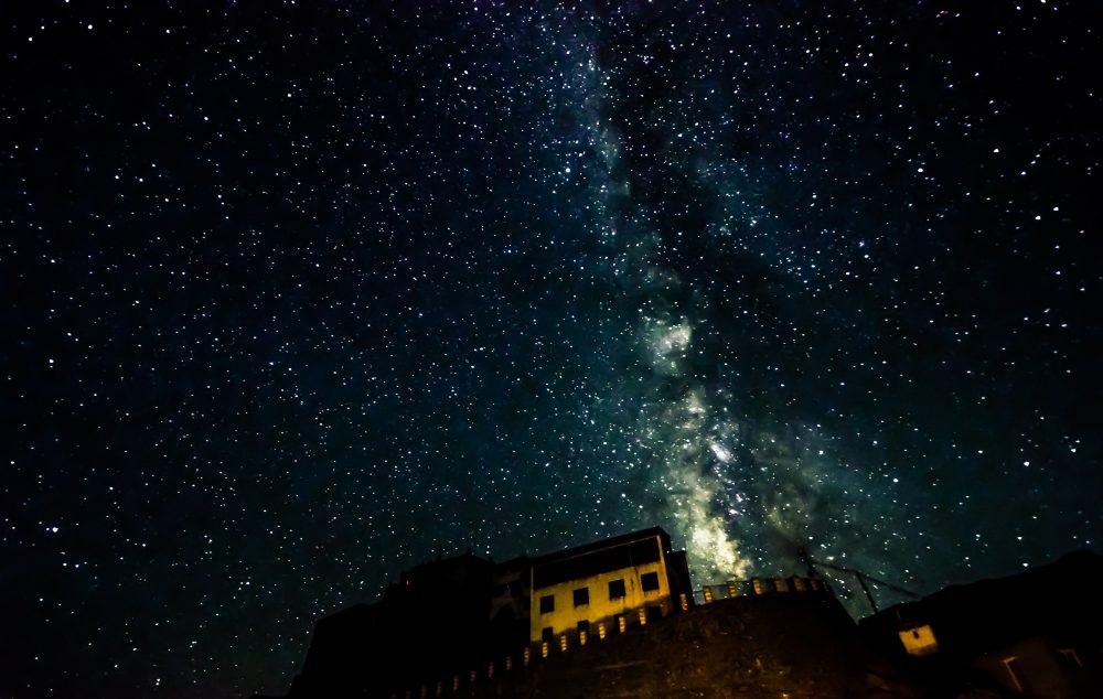 Milky Way Over Key Gompa Tibetan Buddhist Monastery