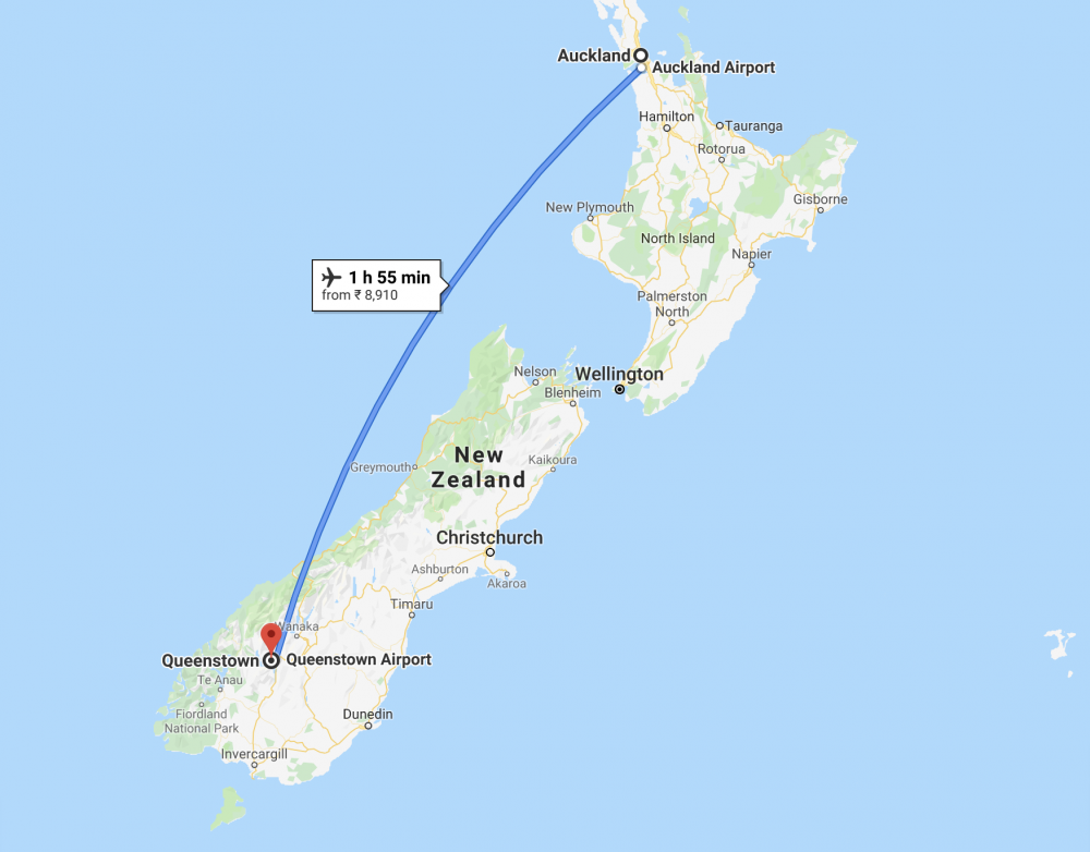 Auckland To Queenstown Flight New Zealand