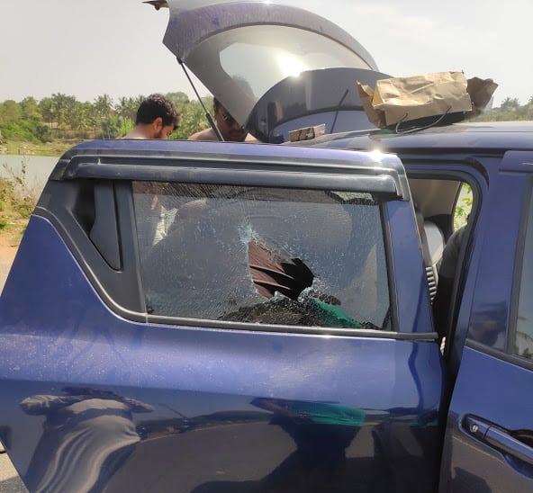 The Broken Car Window Nisargadhama And Harangi Backwaters